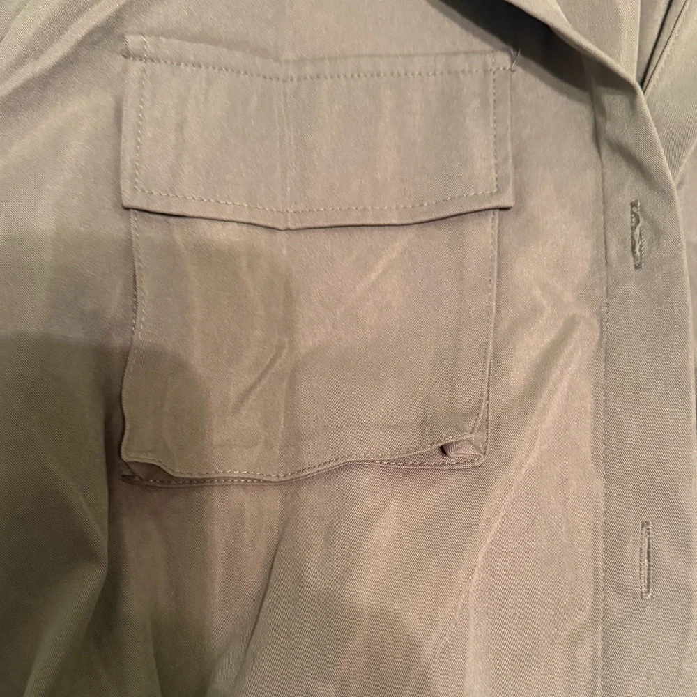 Olive Green Women's Utility Jacket - Picture 4 of 9